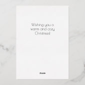 Moderne Typografie Vrolijk Kerstfeest Folie Kaart (Achterkant)