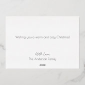 Moderne Typografie Vrolijk Kerstfeest Folie Kaart (Achterkant)