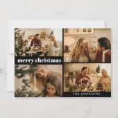 Moderne typografie Vrolijk Kerstfeest Kaart (Voorkant)