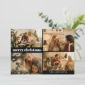 Moderne typografie Vrolijk Kerstfeest Kaart (Staand voorkant)