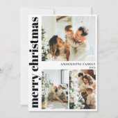 Moderne typografie Vrolijk Kerstfeest Kaart (Voorkant)