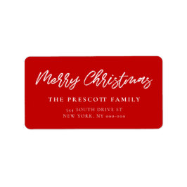 Moderne typografie Vrolijk kerstgezin Etiket