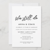 Moderne typografie We doen nog steeds Vow-vernieuw Kaart (Voorkant)