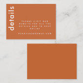 Moderne typografie | Website van het verbrande Ora Informatiekaartje (Voorkant / Achterkant)