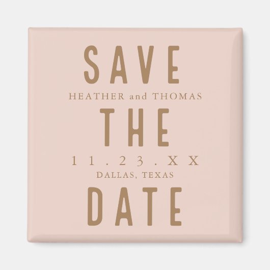 Moderne Typografie Weddenschap bespaart de data Magneet (Voorkant)