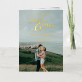 Moderne Typografie Weddenschap Echt bedankt Folie Wenskaart (Voorkant)