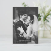 Moderne Typografie Weddenschap Hartelijk dank Bedankkaart (Staand voorkant)