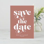 Moderne Typografie Weddenschap met Retro Opslaan D (Staand voorkant)