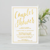Moderne Typografie Weddenschappen — Echte show Folie Uitnodiging (Staand Voorkant)