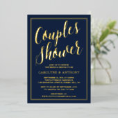 Moderne Typografie Weddenschappen — Echte show Folie Uitnodiging (Staand Voorkant)