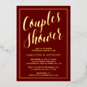 Moderne Typografie Weddenschappen — Echte show Folie Uitnodiging (Voorkant)