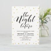 Moderne Typografie Wedding Rehearsal Dinner Kaart (Staand voorkant)