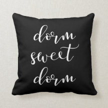 Moderne Typografie White op Black Dorm Sweet Dorm
