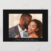 Moderne Typografie White Overlay Photo QR code Save The Date (Achterkant)