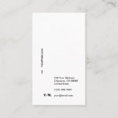 Moderne Typografie White Vertical Visitekaartje (Voorkant)