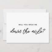 Moderne typografie Wil je me door het gangpad leid Kaart (Voorkant)