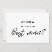 Moderne typografie wil je mijn getuige zijn kaart (Voorkant)