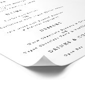 Moderne Typografie Willekeurig kleurscript bruilof Poster (Hoek)