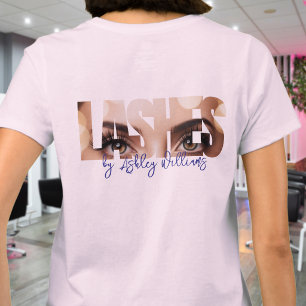 Moderne typografie "WIMPERS door" wimperkunstenaar T-shirt