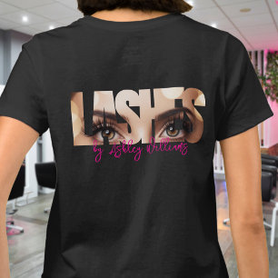 Moderne typografie "WIMPERS door" wimperkunstenaar T-shirt