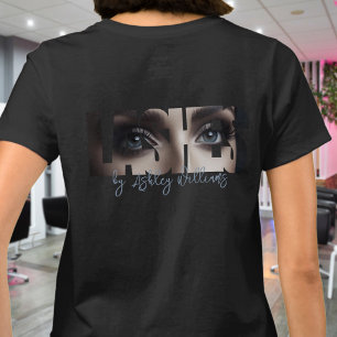 Moderne typografie "WIMPERS door" wimperkunstenaar T-shirt