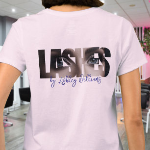 Moderne typografie "WIMPERS door" wimperkunstenaar T-shirt