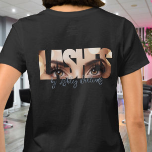 Moderne typografie "WIMPERS door" wimperkunstenaar T-shirt