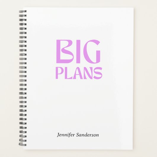 Moderne Typografie Wit 2024 Gepersonaliseerde Plan Planner (Voorkant)
