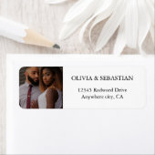 Moderne Typografie Wit Foto Retouradres Etiket (Insitu)