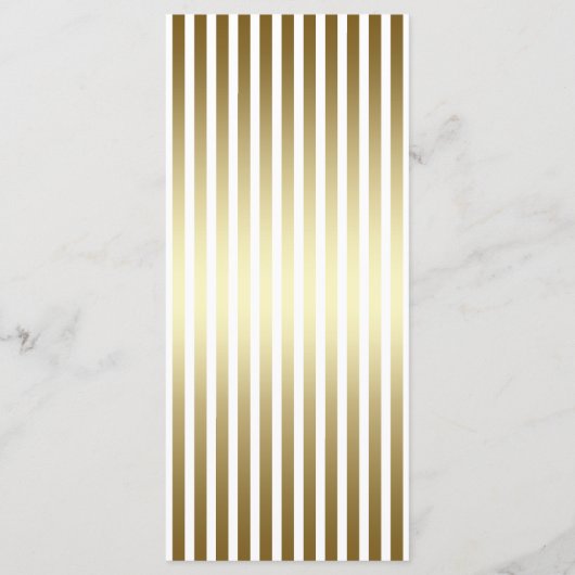 Moderne typografie | Wit & Gouden Huwelijksprogram Programmakaart (Achterkant)