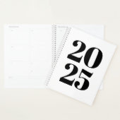 Moderne typografie wit zwart monogram aangepast ja planner (Display)