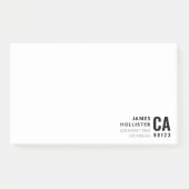 Moderne typografie wit & zwart | Naam & Adres Post-it® Notes (Voorkant)