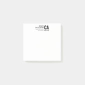Moderne typografie wit & zwart | Naam & Adres Post-it® Notes (Voorkant)