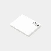 Moderne typografie wit & zwart | Naam & Adres Post-it® Notes (Schuin)