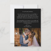 Moderne Typografie Witte Overlay Tekst Trouwfoto Bedankkaart (Achterkant)