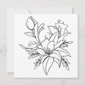 Moderne typografie - witte trouwkaart save the date (Achterkant)