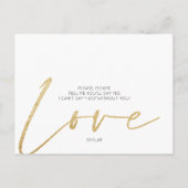 Moderne typografie, word je mijn Bridesmaid? Uitnodiging Briefkaart (Achterkant)