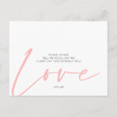 Moderne typografie, word je mijn Bridesmaid? Uitnodiging Briefkaart (Achterkant)