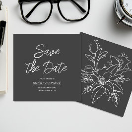 Moderne typografie - Zachte Zwart Save The Date