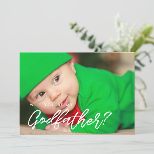 Moderne typografie... zal je mijn Godfather-kaart  Kaart (Staand voorkant)