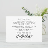 Moderne typografie... zal je mijn Godfather-kaart  Kaart (Staand voorkant)