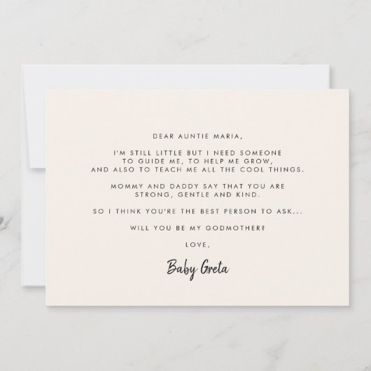 Moderne typografie... zal je mijn Godmoemkaart zij Kaart (Achterkant)