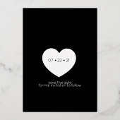 Moderne typografie Ze zei JES STD Folie Uitnodiging (Achterkant)