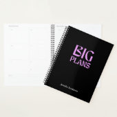 Moderne Typografie Zwart 2024 Gepersonaliseerde Pl Planner (Display)