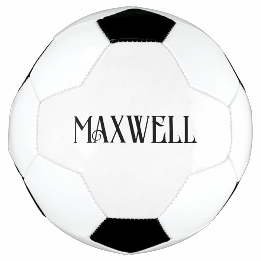 Moderne typografie zwart monogram voetbal (Voorkant)