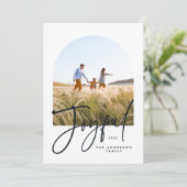 Moderne typografie zwart-wit 1 foto Kerstmis (Staand voorkant)