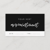 Moderne typografie zwart-wit business afsprakenkaartje (Voorkant)