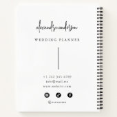 Moderne Typografie Zwart-wit Elegant Minimaal Notitieboek (Achterkant)