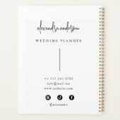 Moderne Typografie Zwart-wit Elegant Minimaal Planner (Achterkant)