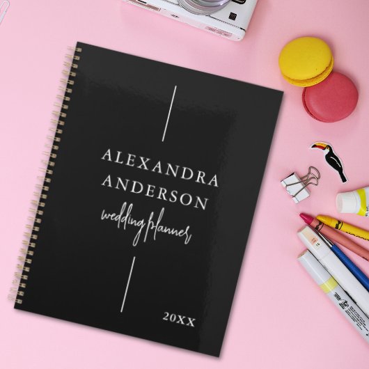 Moderne Typografie Zwart-wit Elegant Minimaal Planner